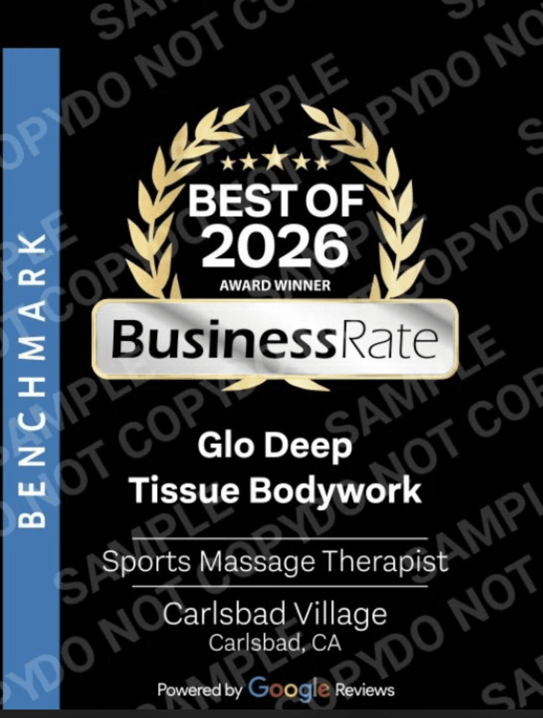 Glo Deep Tissue Bodywork Best of 2026 Award Winner, BusinessRate